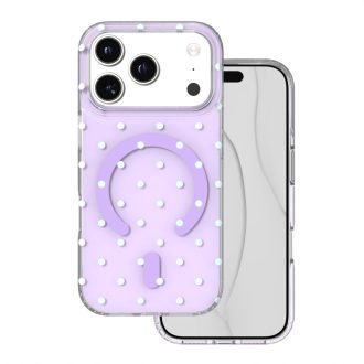 Bubble Dot iPhone 17 Pro / iPhone 18 Pro tok, hátlap lila