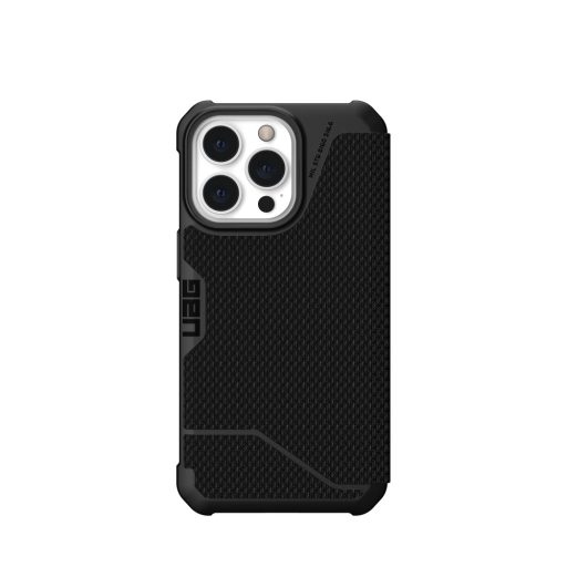 UAG Metropolis FEKETE iPhone 13 Pro Max ütésálló flip kinyithatós tok