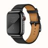 Apple Watch FEKETE bőr szíj 38 / 40 / 41 mm