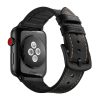 Apple Watch FEKETE bőr / szilikon szíj 38 / 40 / 41 mm