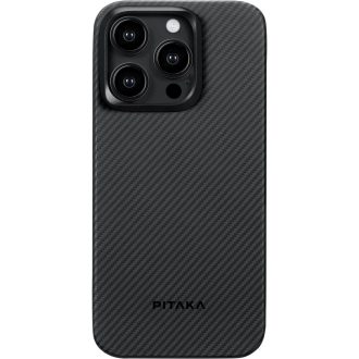   Pitaka MagEZ Case 4 Black / Grey Twill 600D Apple iPhone 15 Pro készülékhez - MagSafe rögzítéssel