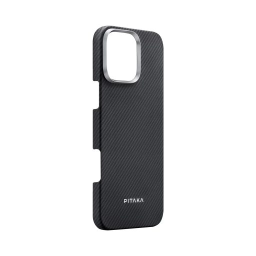 Pitaka ULTRA-SLIM tok Black/Grey Twill Apple iPhone 16 Pro Max készülékhez - MagSafe rögzítéssel (KI1601PMA)