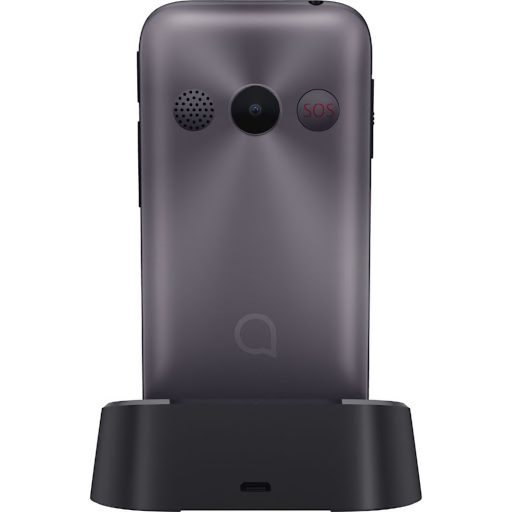 Alcatel 2019G nyomógombos telefon FEKETE / Metal szürke