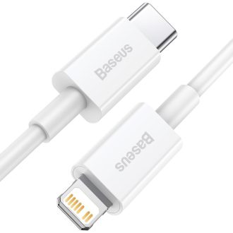   Baseus Cafule Lightning - Type-C adatkábel, 1m, fehér 20W, PD