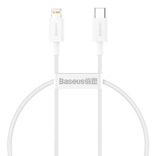 Baseus Cafule Lightning - Type-C adatkábel, 2m, fehér 20W, PD