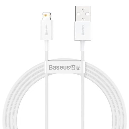 Baseus Lightning - USB-A töltő és adatkábel, 1m, fehér