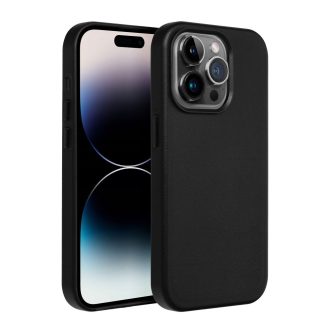   Leather Mag Bőr telefon tok, hátlap iPhone 15 Pro Max FEKETE