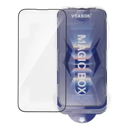 Veason iPhone 17 3D kijelzővédő üvegfólia felhelyező kerettel