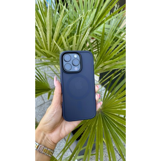 Tactical MagForce Hyperstealth Apple iPhone 16 Pro Max MagSafe kompatibilis tok, kék/átlátszó