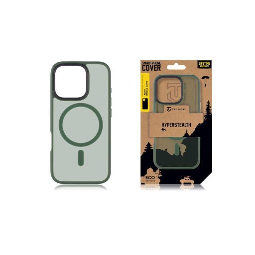 Tactical MagForce Hyperstealth Apple iPhone 16 Pro Max MagSafe kompatibilis tok, zöld/átlátszó