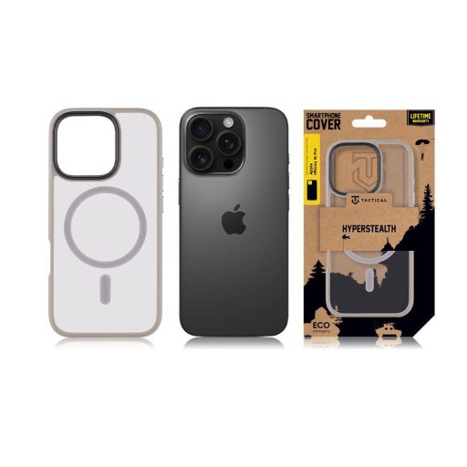 Tactical MagForce Hyperstealth Apple iPhone 16 Pro Max MagSafe hátlap tok, világos szürke