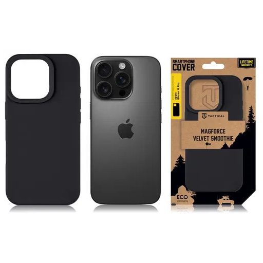 Tactical MagForce Velvet Smoothie Apple iPhone 16 Pro MagSafe tok, Fekete