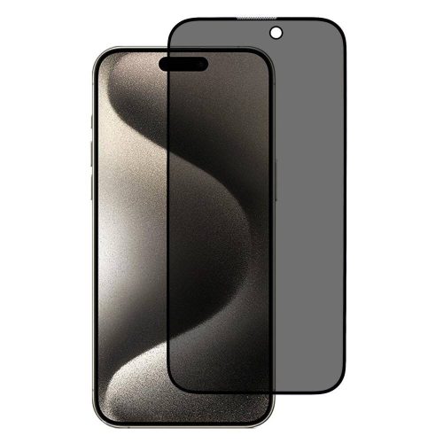 5D Privacy betekintésgátló kijelzővédő üvegfólia iPhone 15 Pro Max