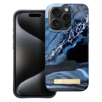   Forcell F-Protect Mirage MagSafe-es tok, hátlap iPhone 15 Ocean Marble