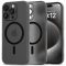 Tech-Protect Slim fekete matt Magsafe Apple iPhone 16 Pro tok, hátlap