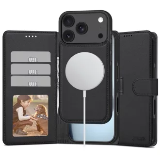   Tech-Protect Wallet MagSafe Apple iPhone 17 Pro tok, hátlap Fekete