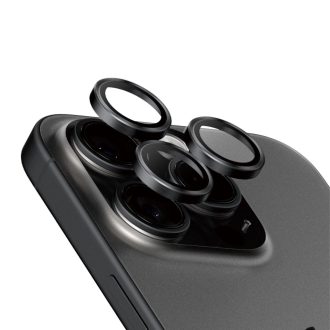 iPhone 15 Pro / 15 Pro Max kameravédő üvegfólia FEKETE
