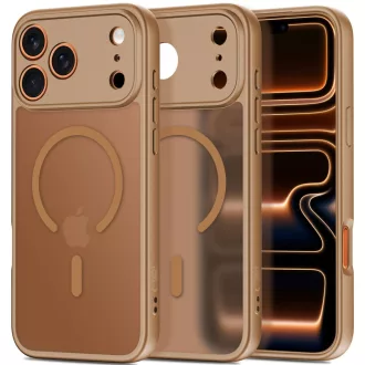   Tech-Protect BasicMag Magsafe Apple iPhone 17 Pro tok, hátlap Barna