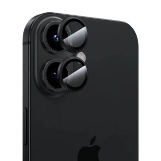 iPhone 16 / 16 Plus kameravédő üvegfólia FEKETE