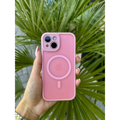 Matte Mag Apple iPhone 15 Pro Max MagSafe tok, light pink