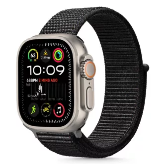   Tech-Protect tépőzáras szövet Apple Watch szíj 42 / 44 / 45 / 46 / 49 mm Fekete