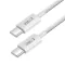 Tech-Protect erősített 1M hosszú type-c - type-c kábel FEHÉR