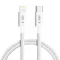 Tech-Protect erősített 1M hosszú type-c - lightning kábel FEHÉR