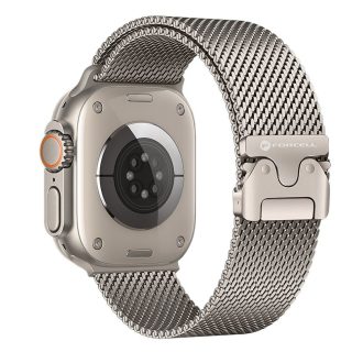   Forcell rozsdamentes acél Apple Watch sportszíj 42 / 44 / 45 / 46 / 49 mm EZÜST