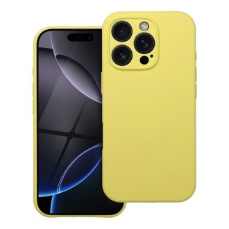 Szilikon 2mm Apple iPhone 16e tok, sárga