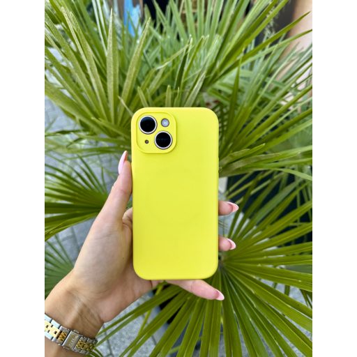 Szilikon 2mm Apple iPhone 16e tok, sárga