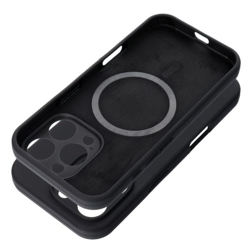 Szilikon 2mm Apple iPhone 15 Pro Max MagSafe tok, fekete