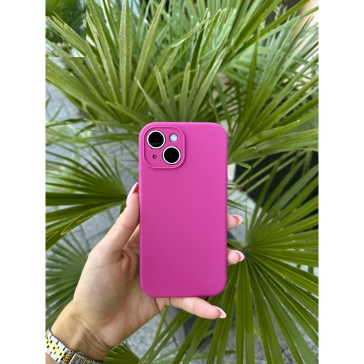Szilikon 2mm Apple iPhone 16 Pro Max MagSafe tok, pink