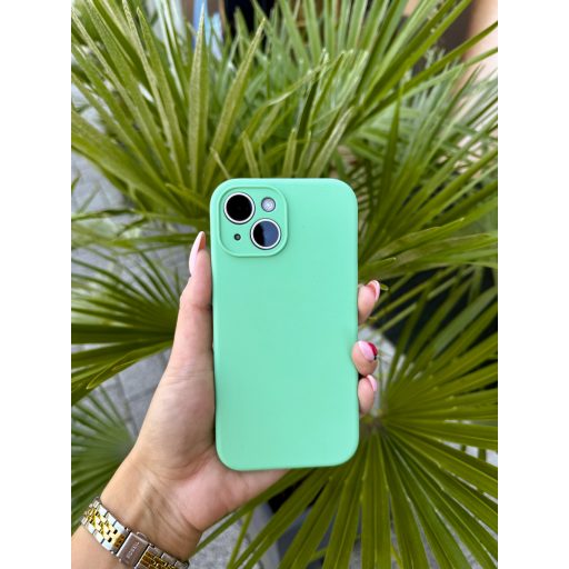 Szilikon 2mm Apple iPhone 16e tok, mentazöld