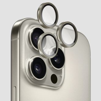   Prémium iPhone 16 Pro / 16 Pro Max kameravédő üvegfólia Natural titanium