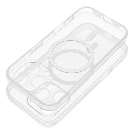 Átlátszó Csillogós Apple iPhone Air tok, hátlap  kameravédő peremmel