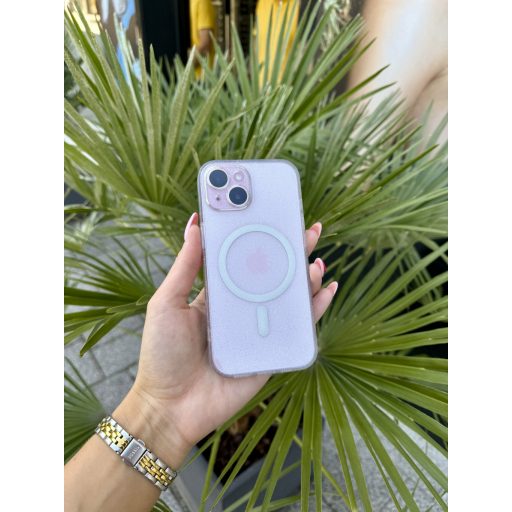 Átlátszó Csillogós Apple iPhone 17 Pro tok, hátlap  kameravédő peremmel