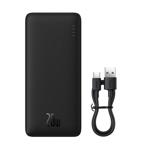 Baseus PowerBank külső akkumulátor fekete, 10000mAh, 2xUSB, Type-C, 20W