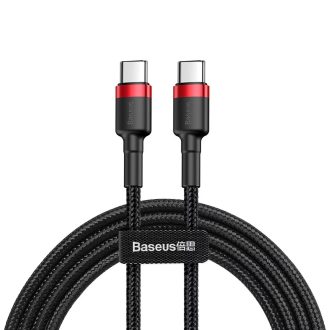   Baseus Cafule Type-C - Type-C adatkábel, 60W, 1m, fekete-piros