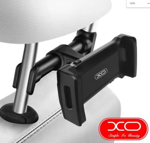 XO Univerzális autós tablet tartó fejtámlára - Fekete