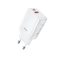 XO GaN 45W gyorstöltő adapter Type-C + USB, fehér