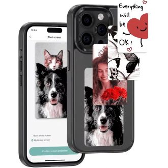   E-Ink okos telefontok, programozható NFC kijelzővel iPhone 13 Pro, fekete