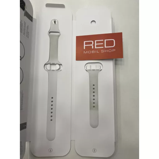 Apple Watch Series 6 40mm Cellular Silver, Fehér sportszíjjal