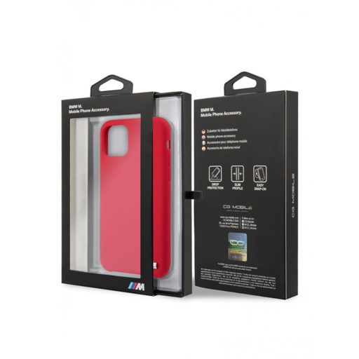 BMW eredeti szilikon tok, hátlap PIROS iPhone 11 Pro