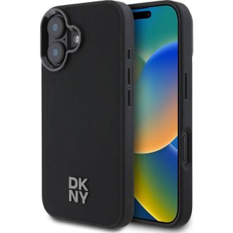   DKNY Apple iPhone 16 hátlap tok, MagSafe FEKETE, DKHMP16SPSMCSLK