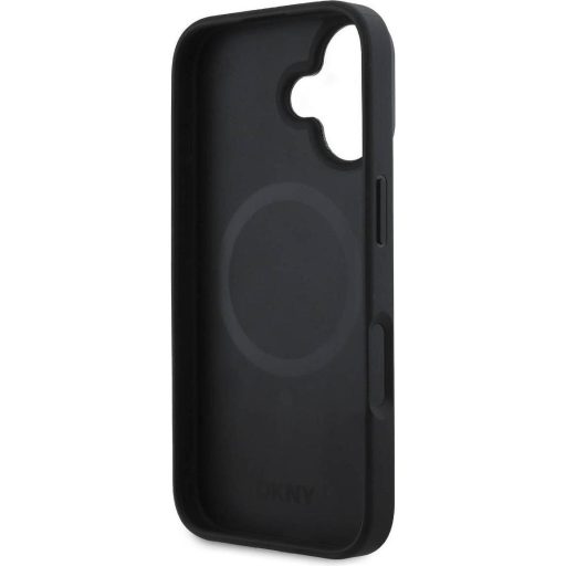 DKNY Apple iPhone 16 hátlap tok, MagSafe FEKETE, DKHMP16SPSMCSLK