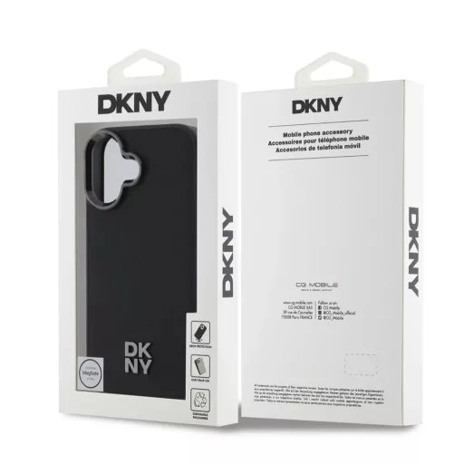 DKNY Apple iPhone 16 Pro Max hátlap tok, MagSafe FEKETE, DKHMP16XPSMCSLK