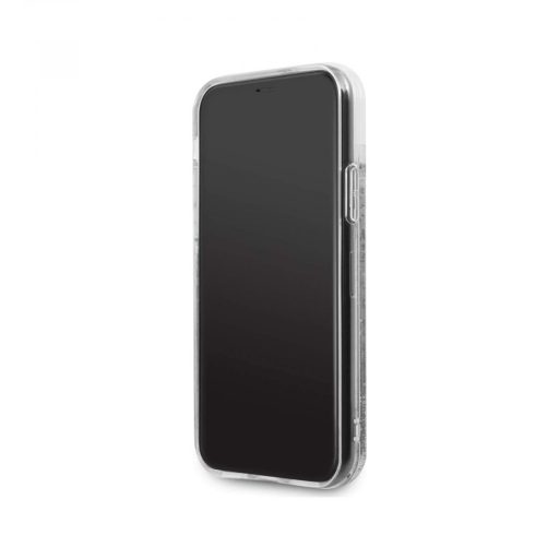Guess iPhone 11 Pro glitteres folyós szilikon tok, hátlap EZÜST