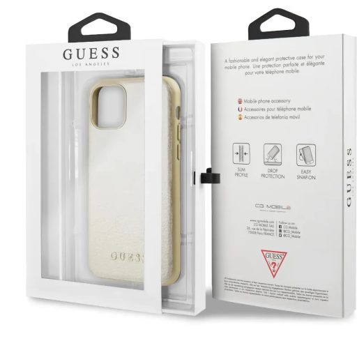 Guess  iPhone 11 bőrhatású tok, hátlap ARANY