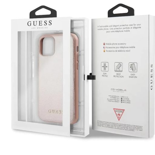 Guess bőrhatású tok, hátlap ROSEGOLD iPhone 11