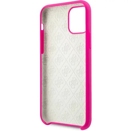Guess szilikon soft-touch iPhone 11 tok, hátlap PINK